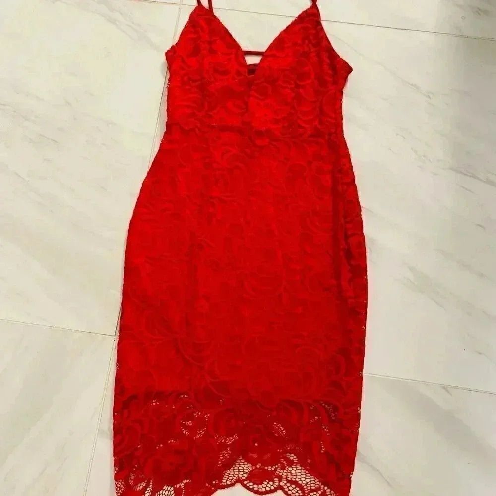 Beautiful red lace dress